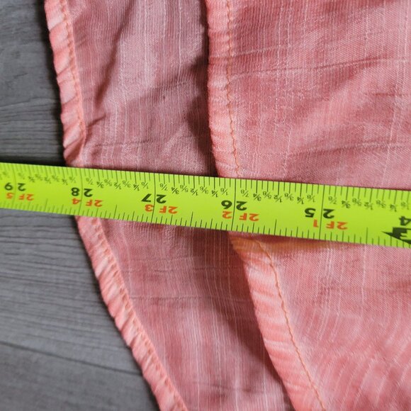 Cupio Womens Coral Button-Up Shirt 1X Lightweight Rayon Blend Long Sleeve Collar - Picture 7 of 7